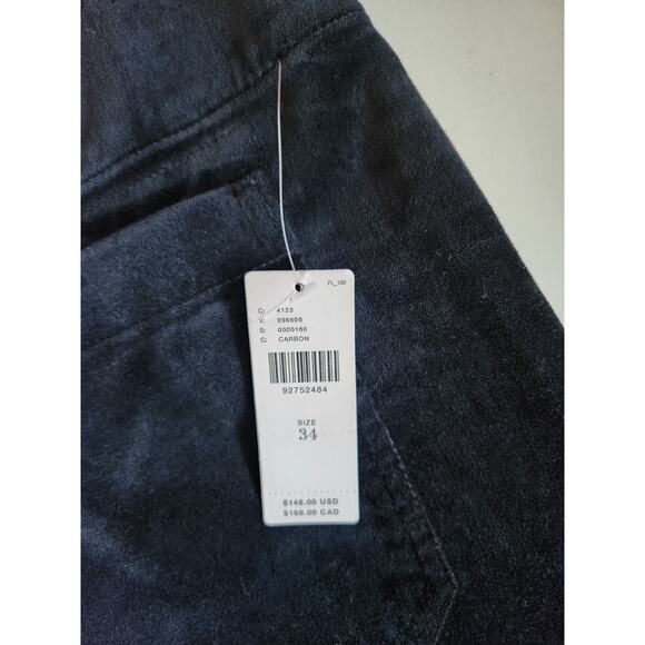 NWT Anthropologie The Colette Cropped Wide-Leg Velvet Pants Sz 38 Carbon #7A506 - Picture 6 of 11